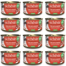 SCHESIR Tuńczyk z krewetkami w galaretce dla kotów 12x85 g