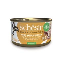 SCHESIR Tuńczyk z filetami z kurczaka w galaretce dla kotów 85 g