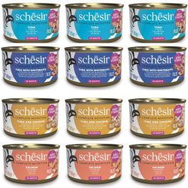 SCHESIR Zestaw Mix Smaków w Bulionie 12x85g (4 smaki)