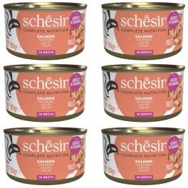 SCHESIR Łosoś w bulionie dla kotów 6x85 g