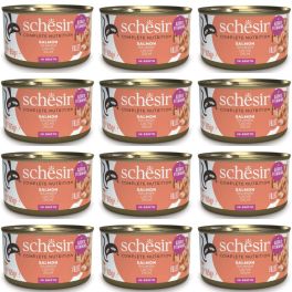 SCHESIR Łosoś w bulionie dla kotów 12x85 g