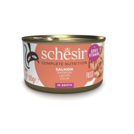 SCHESIR Łosoś w bulionie dla kotów 85 g
