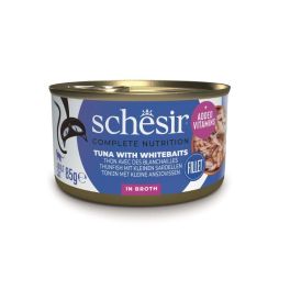 SCHESIR Tuńczyk ze szprotkami w bulionie dla kotów 85 g