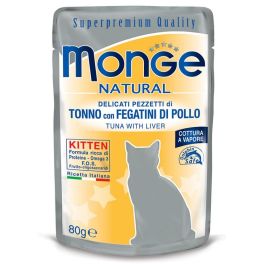 MONGE Natural Kitten Karma dla kociąt Tuńczyk z wątróbkami drobiowymi 80g