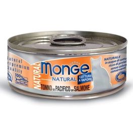 MONGE Natural Cat Tuńczyk z kurczakiem i łososiem 80g