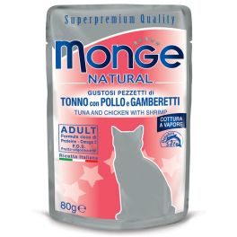 MONGE Karma dla kota Tuńczyk z kurczakiem i krewetkami 80 g