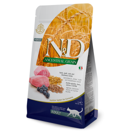 FARMINA N&D Ancrestral Grain Lamb & Blueberry Adult Cat 1.5 kg jagnięcina i jagody karma dla kota z jagnięciną