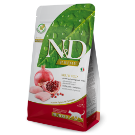 FARMINA N&D Prime Cat Chicken & Pomegranate Neutered 1.5 kg kurczak i granat, karma dla kotów kastratów