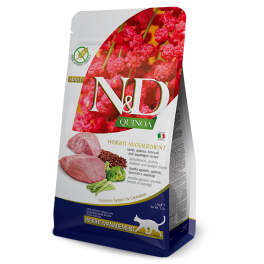 FARMINA N&D Cat Quinoa Weight Management lamb & broccoli 1,5 kg karma dla kota z tendencją do nadwagi