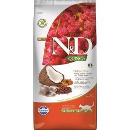 FARMINA N&D Quinoa Cat Skin&Coat Herring 5 kg karma dla dorosłych kotów ze śledziem