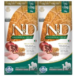 FARMINA N&D Ancestral Selection Dog chicken and pomegranate Adult Medium & Maxi 2x15 kg