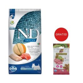 FARMINA N&D Ocean Dog Adult Mini salmon, cod & canatloupe melon 7 kg łosoś, dorsz, melon + FARMINA N&D Tropical Selection Dental Treat Pork Mini 60 g (7 szt) GRATIS!