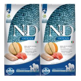 FARMINA N&D Ocean Dog Adult Medium & Maxi salmon, cod, pumpkin & cantaloupe melon 2x12 kg łosoś, dorsz, dynia, melon kantalupa