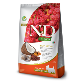 FARMINA N&D Quinoa Dog Skin&Coat Adult Mini herring, coconut 2.5 kg śledź i kokos, sucha karma na poprawę stanu sierści