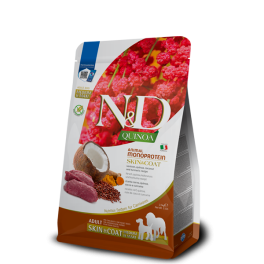FARMINA N&D Quinoa Dog Adult Medium Maxi Skin and Coat Venison Coconut 2,5 kg dziczyzna i kokos dla ras średnich i dużych na poprawę stanu sierści