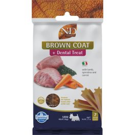 FARMINA N&D Brown Dental Treat Coat Lamb Mini 60 g (7 szt) przysmak dentystyczny dla psów ras małych