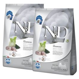FARMINA N&D White Dog Adult Mini Sea Bass, Spirulina, Fennel 2X5 kg
