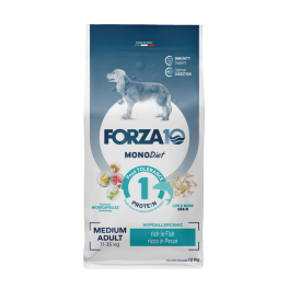 FORZA10 Medium Diet z rybą hipoalergiczna sucha karma dla dorosłych psów średnich ras 12 kg