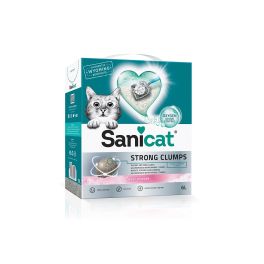 SANICAT Strong Clumps 6 l żwirek bentonitowy biały Baby powder