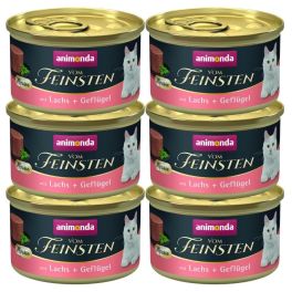 ANIMONDA Vom Feinsten Mousse z łososiem i drobiem 6x85 g mus dla kotów