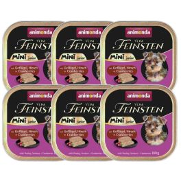 ANIMONDA Vom Feinsten Mini Junior z drobiem, dziczyzną i żurawiną 6x100g mokra karma dla szczeniąt małych ras