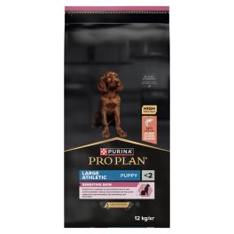 PURINA PRO PLAN Sensitive Skin Large Athletic Puppy 12 kg bogata w łososia, sucha karma dla szczeniąt