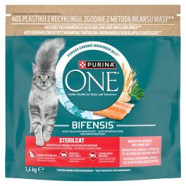 PURINA ONE Bifensis Sterilcat Salmon 1,4 kg bogata w łososia, sucha karma dla kotów po zabiegu sterylizacji