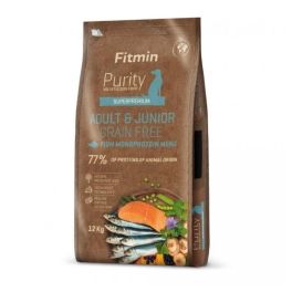 FITMIN Dog Purity Grain Free Adult Junior Fish Menu 12 kg bezzbożowa karma z rybą dla młodych i dorosłych psów średnich i dużych ras