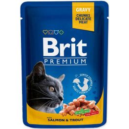 BRIT Premium Cat Adult łosoś i pstrąg saszetka 100g