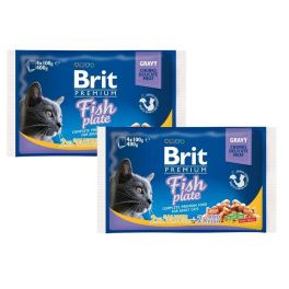 BRIT Zestaw saszetek Cat Adult Fish Plate 8x100g