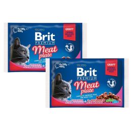 BRIT Zestaw saszetek Cat Adult Meat Plate 8x100g