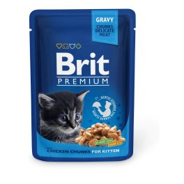 BRIT Premium Kitten kurczak dla kociąt saszetka 24 x 100 g