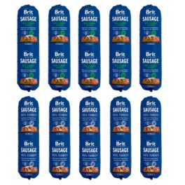 BRIT Premium Sausage Chicken, turkey and pea 5x800 g + Turkey 5x800 g