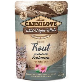 CARNILOVE Cat Pouch Trout & Echinacea 85g pstrąg i jeżówka