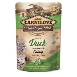 CARNILOVE Cat duck&catnip 24 x 85 g kaczka i kocimiętka saszetka dla kotów