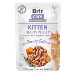BRIT Care Kitten Fillets in Jelly Savory Salmon 24 x 85 g Łosoś