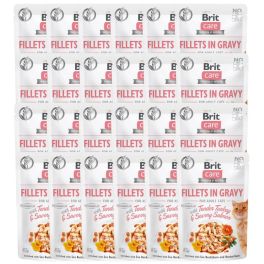 BRIT Care Fillets in gravy 24 x 85 g filety indyka i łososia w sosie
