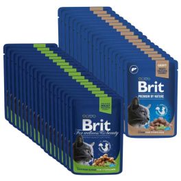 BRIT PREMIUM Pouch Sterilized Mix Smaków 48x100g z wątrobą, z kurczakiem dla kotów sterylizowanych