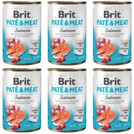 BRIT Pate&Meat salmon 6x400 g pasztet z łososiem dla psa