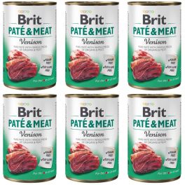 BRIT Pate&Meat venison 6x400 g pasztet z dziczyzną dla psa