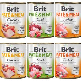BRIT Pate&Meat Mix smaków z drobiem 6x800 g pasztet dla psów
