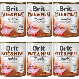 BRIT Pate&Meat rabbit 6x800 g pasztet z królikiem dla psa