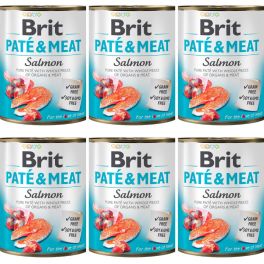 BRIT Pate&Meat salmon 6x800 g pasztet z łososiem dla psa