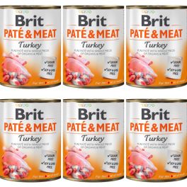 BRIT Pate&Meat turkey 6x800 g pasztet z indykiem dla psa