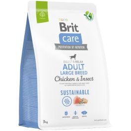 BRIT CARE Sustainable Adult Large breed chicken insekt dla dorosłych psów dużych ras z kurczakiem i insektami 3 kg