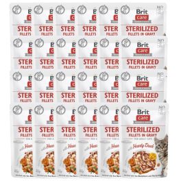 BRIT CARE Fillets in Gravy Pouch Sterilized Hearty Duck 24x85g z kaczką dla kotów sterylizowanych