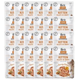 BRIT CARE Fillets in Gravy Pouch Kitten Savory Salmon 24x85g z łososiem dla kociąt
