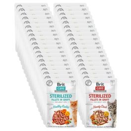 BRIT Care Sterilised Fillets in Gravy Mix smaków 48 x 85 g królika, kaczką w sosie dla kotów kastrowanych