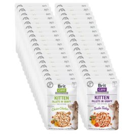 BRIT Care Fillets in Gravy Kitten Mix smaków 48 x 85 g indyk i kurczak w sosie dla kociąt