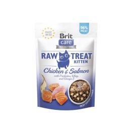 BRIT Care Raw Treat Freeze Dried Kitten 40 g przysmak liofilizowany Kurczak i łosoś z probiotykami dla kociąt